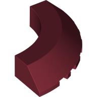 Brick Round Corner 5 x 5 x 1 Slope, Bottom Cut Outs, No Studs, Flat Top (76795)