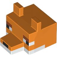 Animal Body Part, Fox Head Blocky with White Underside, Black Eyes, Nose print (7709pr0001)