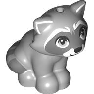 Animal, Raccoon Sitting with Dark Bluish Grey Face, White Nose print (77110pr0002)