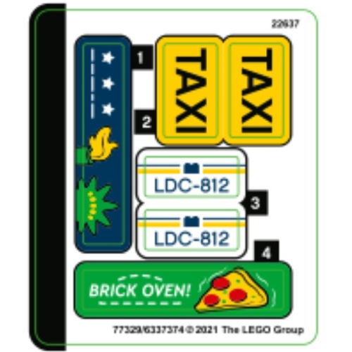 Sticker Sheet for Set 40468-1 (77329)