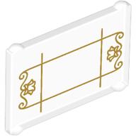 Glass for Window 1 x 3 x 2 with Gold Window Lines print (7757pr0001)