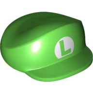 Nintendo Figure, Hat, Large, with Luigi Logo Print (77710pr0001)