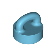 Tile Round 1 x 1 Special with Clip-Bar (77813)
