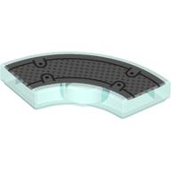 Tile 2 x 2 Curved, Macaroni, Center Anti-Stud with Silver Plating print (7836pr0001)