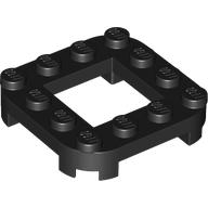 Plate Round Corners 4 x 4 x 2/3 Circle with 2 x 2 Opening (79387)