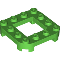 Plate Round Corners 4 x 4 x 2/3 Circle with 2 x 2 Opening (79387)
