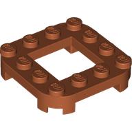 Plate Round Corners 4 x 4 x 2/3 Circle with 2 x 2 Opening (79387)
