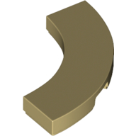 Tile 3 x 3 Curved, Macaroni (79393)