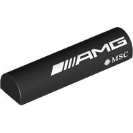 Brick Curved 1 x 4 x 2/3 Double, No Studs with White 'AMG MSC', Right print (79756pr0006)