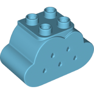 Duplo Brick 2 x 4 x 2 Cloud with Holes (79784)