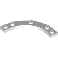 Plate Round Corner 5 x 5 with 4 x 4 Round Cutout (80015)
