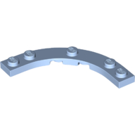 Plate Round Corner 5 x 5 with 4 x 4 Round Cutout (80015)
