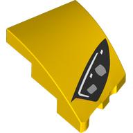 Slope Curved 3 x 2 with Stud Notch Left with Headlight print (80177pr0008)