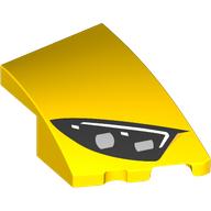 Slope Curved 3 x 2 with Stud Notch Right with Headlight print (80178pr9998)