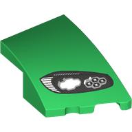 Slope Curved 3 x 2 with Stud Notch Right with Headlight print (80178pr9999)