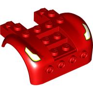 Vehicle Body, Wheel Arch / Mudguard 6 x 6 x 2 Curved Fenders with White/Yellow Headlights print (80481pr0002)