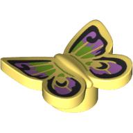 Insect, Butterfly with Lavender/Lime Colors, Black Trim print (80674pr0002)