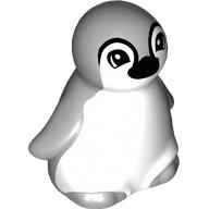 Duplo Animal Penguin, Baby with Light Bluish Grey Back, Black Beak Print (84210pr0002)
