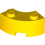 Brick Round Corner 2 x 2 Macaroni with Stud Notch and Reinforced Underside [New Style] (85080)