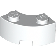 Brick Round Corner 2 x 2 Macaroni with Stud Notch and Reinforced Underside [New Style] (85080)
