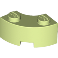 Brick Round Corner 2 x 2 Macaroni with Stud Notch and Reinforced Underside [New Style] (85080)