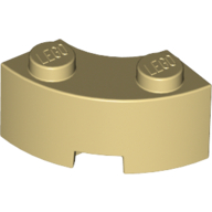 Brick Round Corner 2 x 2 Macaroni with Stud Notch and Reinforced Underside [New Style] (85080)