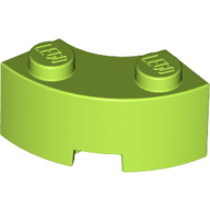 Brick Round Corner 2 x 2 Macaroni with Stud Notch and Reinforced Underside [New Style] (85080)