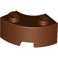 Brick Round Corner 2 x 2 Macaroni with Stud Notch and Reinforced Underside [New Style] (85080)