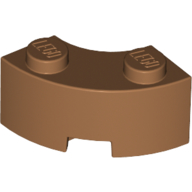 Brick Round Corner 2 x 2 Macaroni with Stud Notch and Reinforced Underside [New Style] (85080)