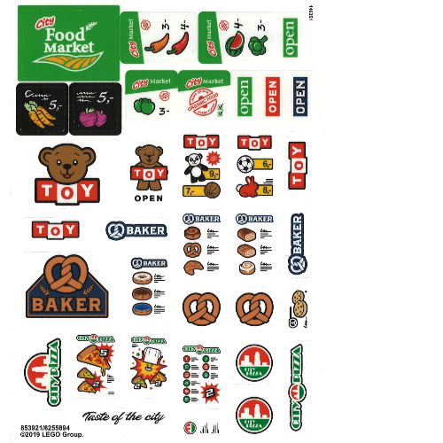 Sticker Sheet 1 for Set 853921-1 (853921a)