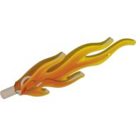 Wave / Flame Rounded Large with Marbled Trans-Orange Pattern (85959pat0001)