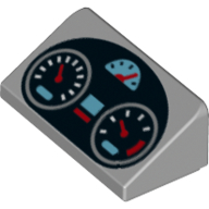 Slope 30° 1 x 2 x 2/3 with Dashboard, Speedometers Print (85984pr0021)
