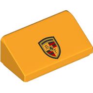 Slope 30° 1 x 2 x 2/3 with Porsche Shield print (85984pr0054)