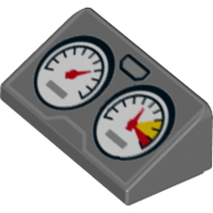 Slope 30° 1 x 2 x 2/3 with 2 Gauges print (85984pr0143)