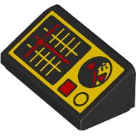 Slope 30° 1 x 2 x 2/3 with Yellow Control Panel, Grid with Red Marker, Radar, Buttons print (85984pr9990)