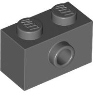 Brick Special 1 x 2 with 1 Center Stud on 1 Side, Bottom Stud Holder (86876)