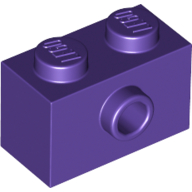 Brick Special 1 x 2 with 1 Center Stud on 1 Side, Bottom Stud Holder (86876)