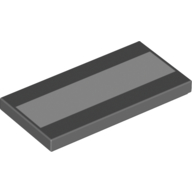 Tile 2 x 4 with White Stripe Print (87079pr0235)