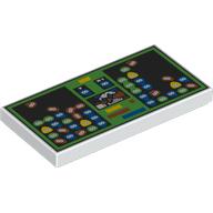 Tile 2 x 4 with Computer Game, Bright Green Background print (87079pr0338)