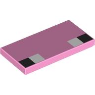 Tile 2 x 4 with Two White and Two Black Squares Print (Eyes) (87079pr0355)