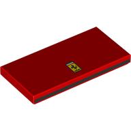 Tile 2 x 4 with Ferrari Logo, Black Side print (87079pr0360)
