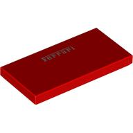 Tile 2 x 4 with Silver 'FERRARI' print (87079pr9827)