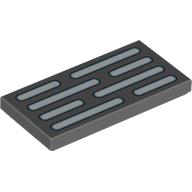 Tile 2 x 4 with White Vents print (87079pr9839)