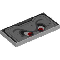 Tile 2 x 4 with Thwomp Face, Top Half, Red Eyes print (87079pr9847)
