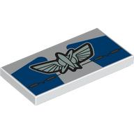Tile 2 x 4 with Lightyear Symbol, Blue Background print (87079pr9858)