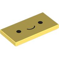 Tile 2 x 4 with Smiling Face print (87079pr9859)