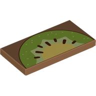 Tile 2 x 4 with Half Kiwifruit print (87079pr9861)
