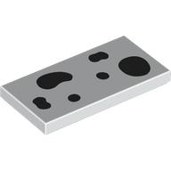 Tile 2 x 4 with Black Dalmatian Spots print (87079pr9874)
