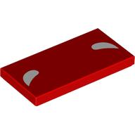 Tile 2 x 4 with White Eyebrows print (87079pr9879)
