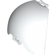 Panel Curved, Quarter, with Bars at Each End (87375)